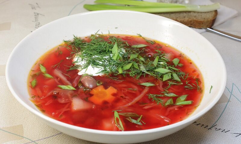 Борщ с фасолью