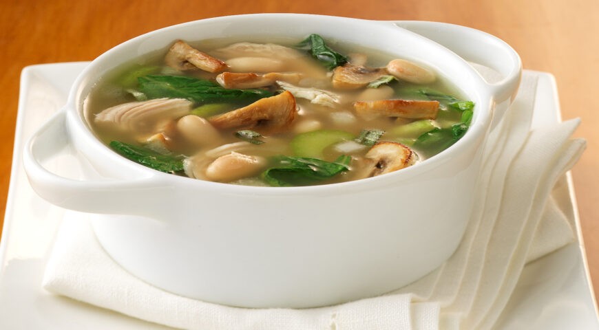 Суп из свежих грибов с овощами