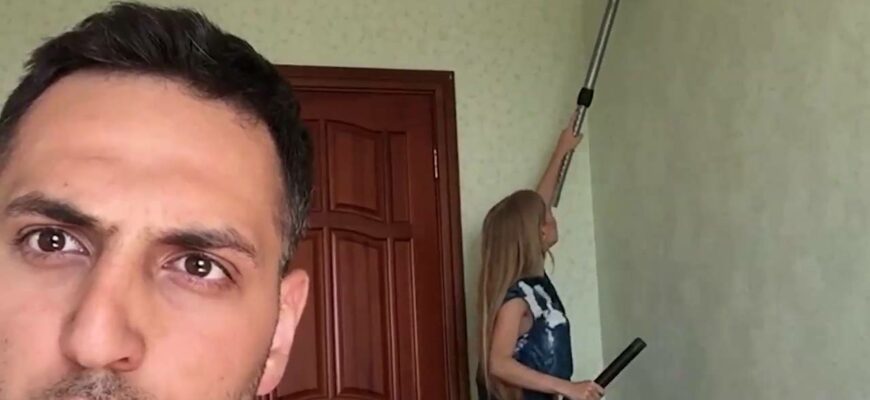 парень в шоке от уборки своей девушки