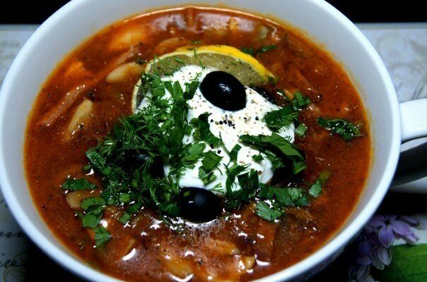 Солянка из белых грибов