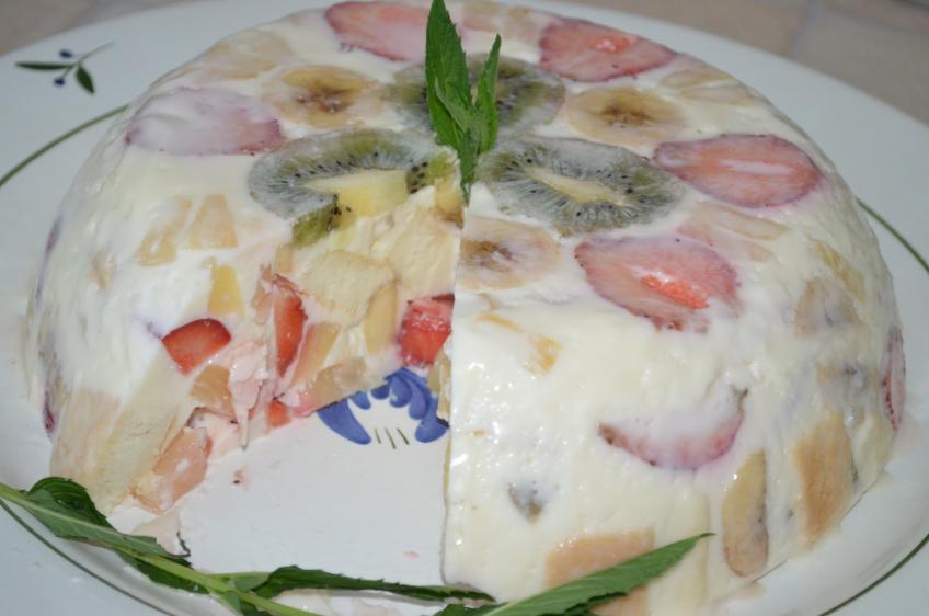 Фруктовый торт-желе