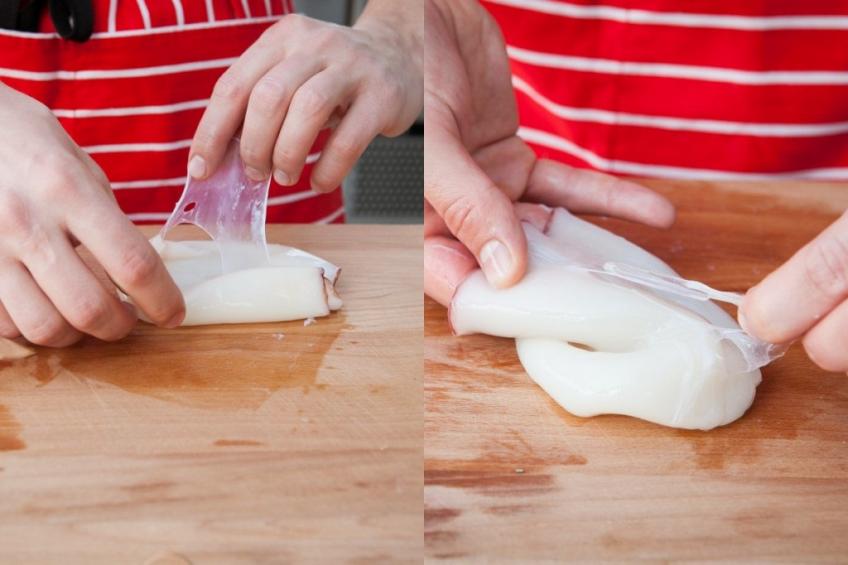 Фаршированные кальмары «Поросята» - приготовление